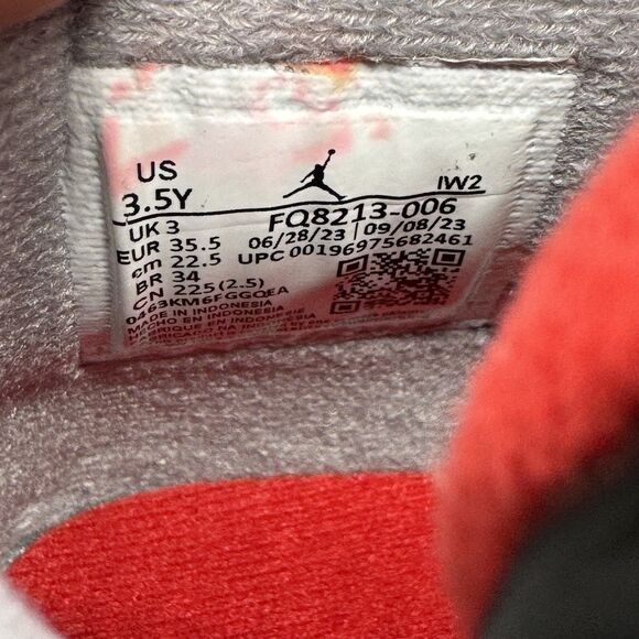 Nike GS Air Jordan 4 Retro Bred Reimagined FQ8213-006 US 3.5Y New - Picture 9 of 9